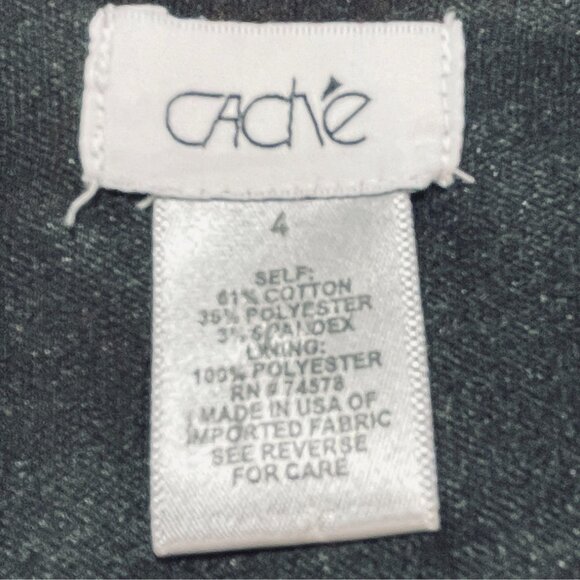 Cache Ruched Denim Corset Dress Size 4 Y2K Stitch Bodycon Club Midi Darkwash - Picture 3 of 11